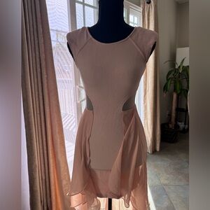 bebe Blush Asymmetrical Dress